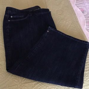 CJBanks dark blue jean Classic style capris SZ 20W